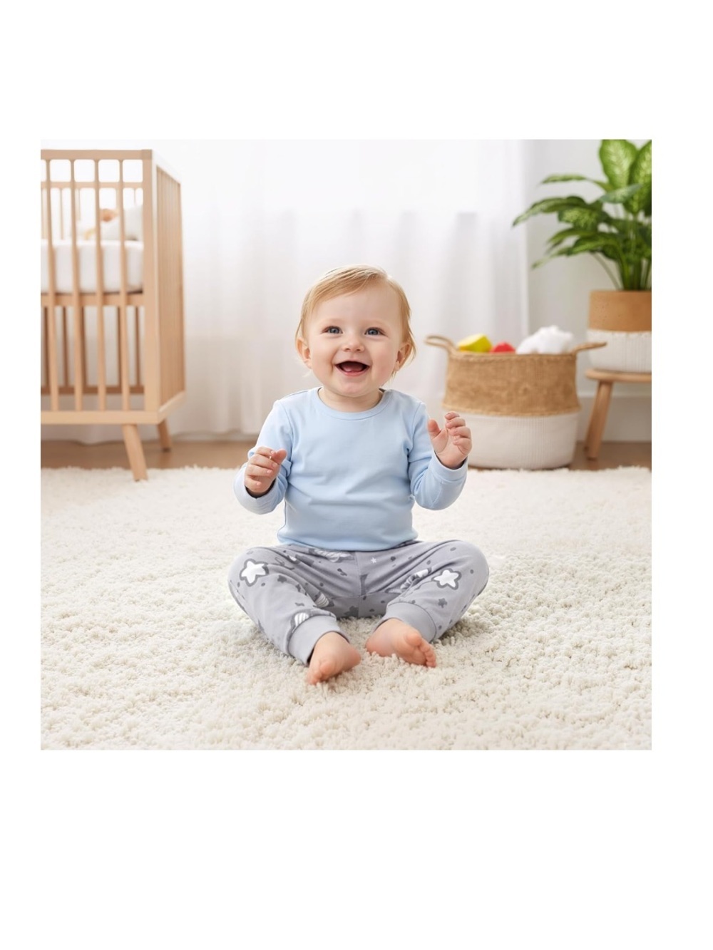 Litto Goose Baby Jogger Pants,Elastic Cuffs-Stay-On Lightweight Joggers 3-Pack - Picture 7 of 12